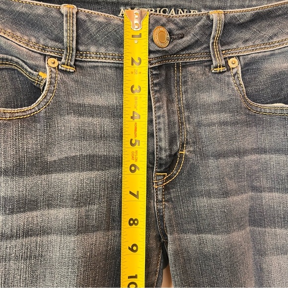 American Eagle Super Stretch Kick Boot Jeans Bootcut Women's Size 12 Regular - Picture 7 of 10
